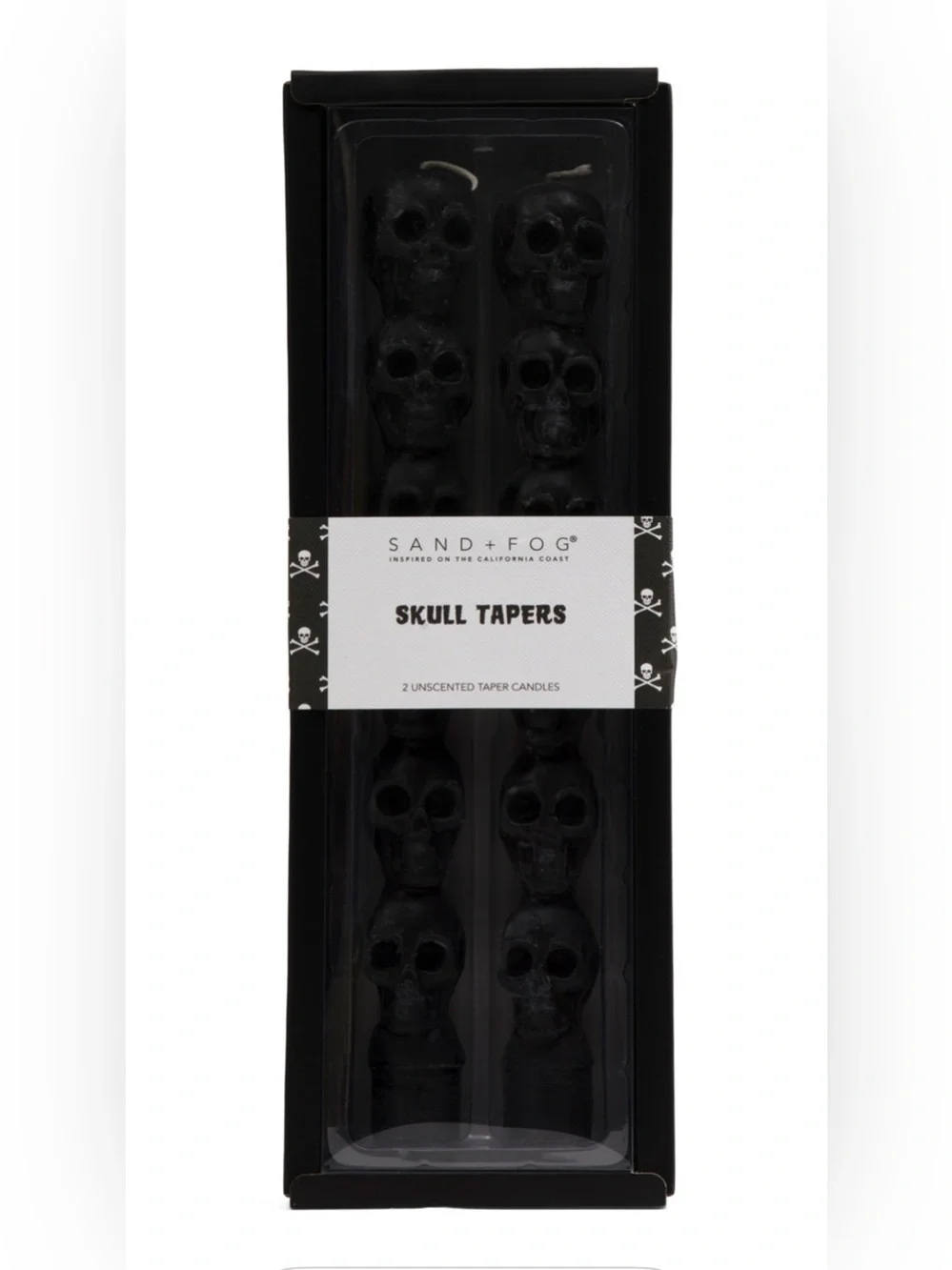 🩶SAND + FOG SKULL TAPERS CANDLES  - NEW IN PACKAGING🩶